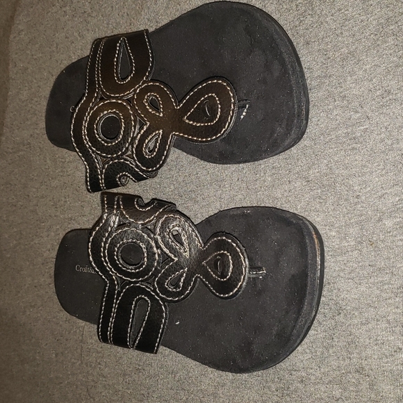Croft & Barrow Black Sandals 7 - Picture 2 of 7